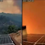 Una cámara graba el brutal avance del incendio de Madrid: las llamas rodean una casa en solo ocho minutos
